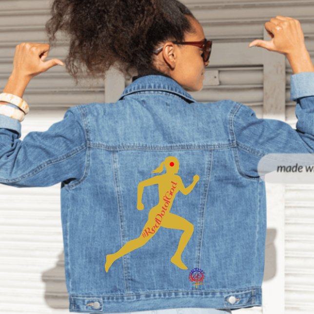 HappyWorkT THE RED DOT OF GOD CHRISTIAN Denim Jacket (Creator Uploaded)