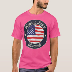 Hapuna Beach - Patriotic Hawaii Souvenir T-Shirt