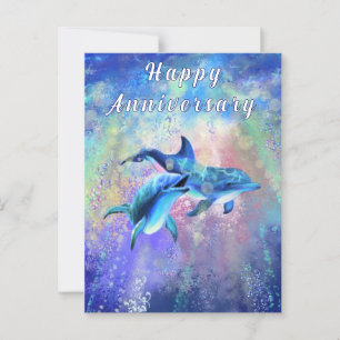 Hapy Dolphin Couple Anniversary Card