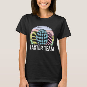 Hapy Easter Team Sunset Bunnies Egg Hunt School B T-Shirt