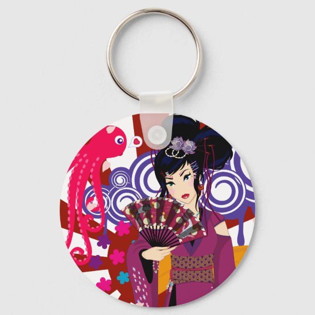 Harajuku Girl Ayaka Key Ring (Front)