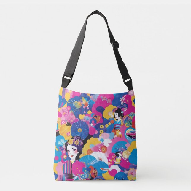 Harajuku pattern crossbody bag (Front)