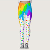 Harajuku Rainbow Colored Leggings