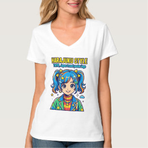 Harajuku Style Tokyo Japan Travel Poster Logo Girl T-Shirt
