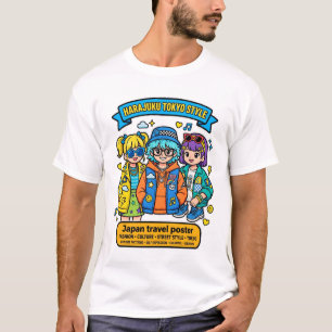 Harajuku Tokyo Style Travel Poster Design T-Shirt