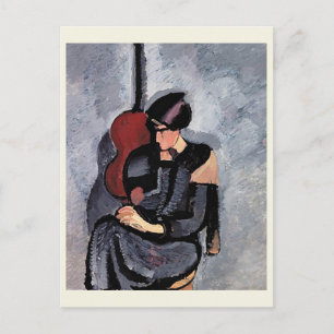 Harald Giersing - Dame foran en guitar Postcard