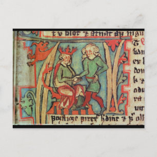 Harald I Fairhair greeting Guthrum 'Flateybok' Postcard