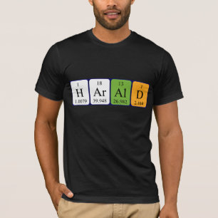 Harald periodic table name shirt