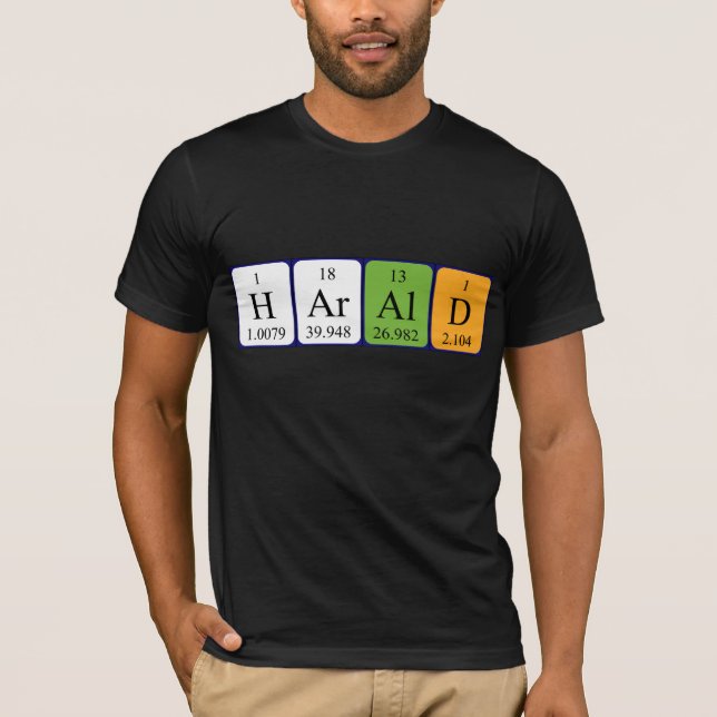 Harald periodic table name shirt (Front)