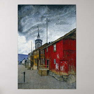 Harald Sohlberg Street in Røros Poster