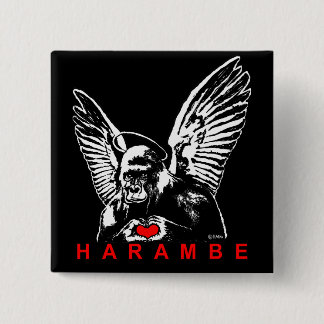 Harambe 15 Cm Square Badge