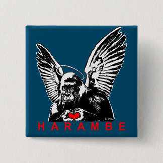 Harambe 15 Cm Square Badge
