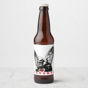 Harambe Beer Bottle Label