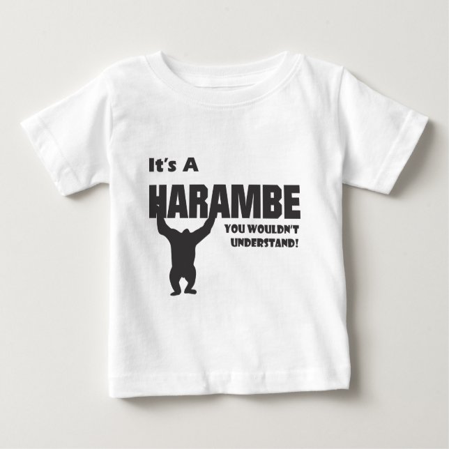 Harambe-Gibbon Monkey Baby T-Shirt (Front)