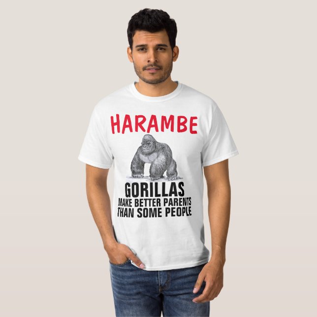 HARAMBE gorilla t-shirts, BETTER PARENT T-Shirt (Front Full)