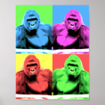Harambe Pop Art Poster<br><div class="desc">Harambe Pop Art Poster

The tragic death of Harambe the gorilla captured the worlds in 2016. This poster is designed to commemorate his life & death.</div>