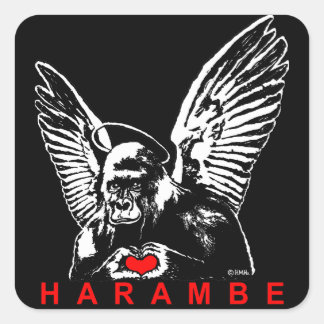 Harambe Square Sticker