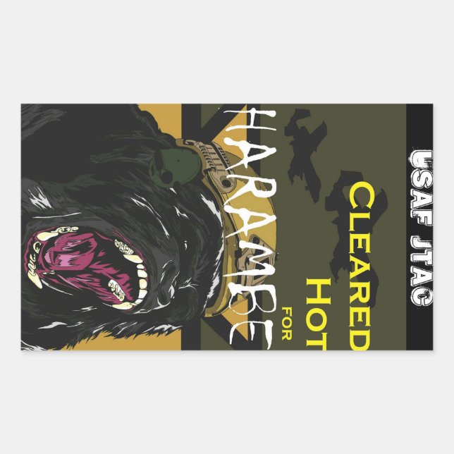 Harambe the JTAC Rectangular Sticker (Front)