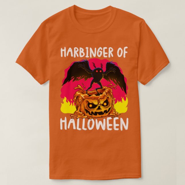 Harbinger Of Halloween Mothman Folklore Creepy Cry T-Shirt (Design Front)