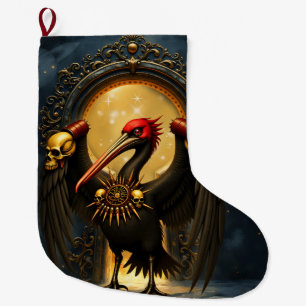Harbinger of the Golden Gate The Nocturnal Pelican Large Christmas Stocking
