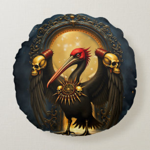 Harbinger of the Golden Gate The Nocturnal Pelican Round Cushion