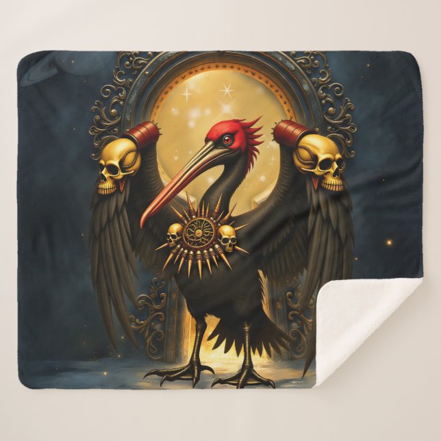 Harbinger of the Golden Gate The Nocturnal Pelican Sherpa Blanket (Front (Horizontal))
