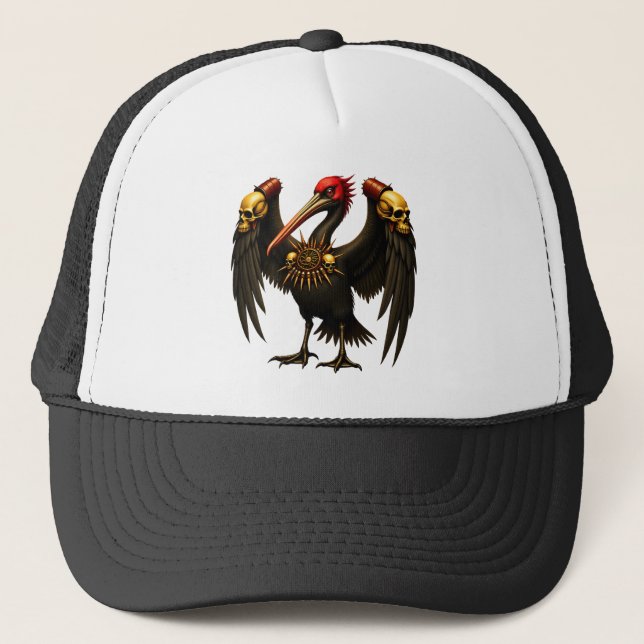 Harbinger of the Golden Gate The Nocturnal Pelican Trucker Hat (Front)