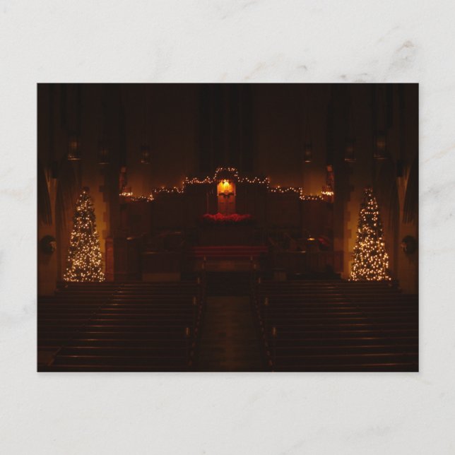 Harbison Chapel at Christmas Grove City College Holiday Postcard (Front)