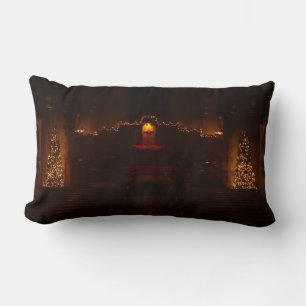 Harbison Chapel at Christmas Grove City College Lumbar Cushion