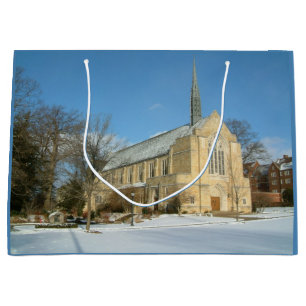 Harbison Chapel in Winter at Grove City College Large Gift Bag