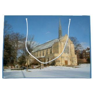 Harbison Chapel in Winter at Grove City College Large Gift Bag