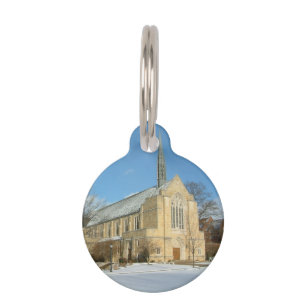 Harbison Chapel in Winter at Grove City College Pet Tag