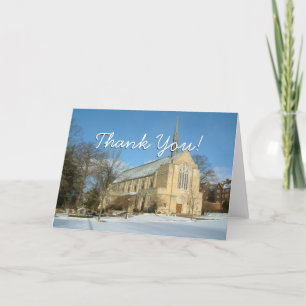 Harbison Chapel in Winter at Grove City College Thank You Card