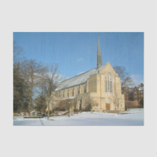 Harbison Chapel in Winter at Grove City College Tissue Paper
