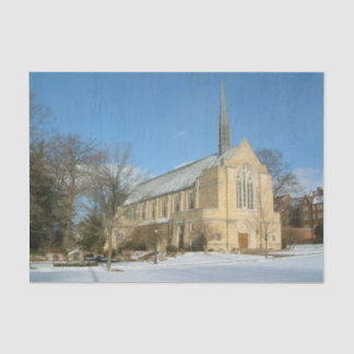 Harbison Chapel in Winter at Grove City College Tissue Paper