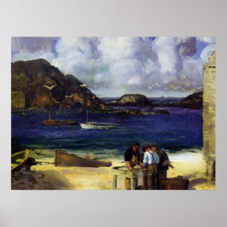 Harbor at Monhegan - George Bellows - 1913 Poster