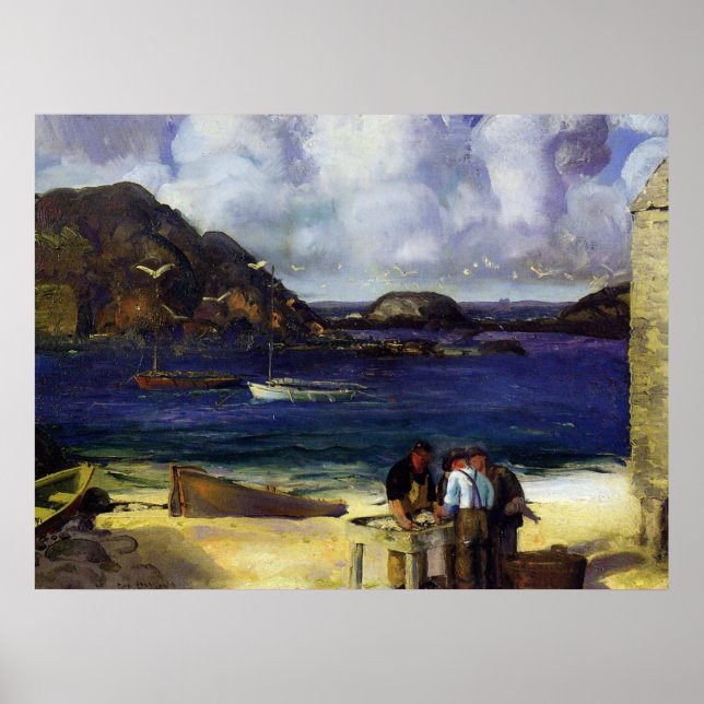 Harbor at Monhegan - George Bellows - 1913 Poster (Front)