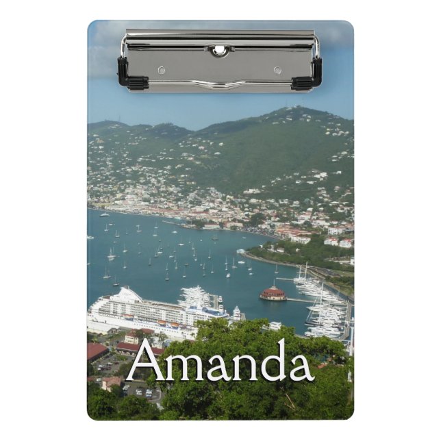 Harbor at St. Thomas US Virgin Islands Mini Clipboard (Front)