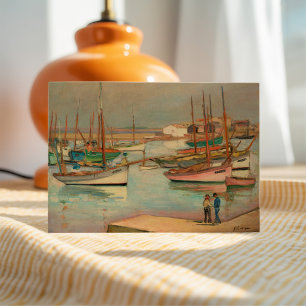 Harbor at the Island of Yeu Henri Lebasque Card