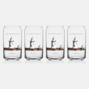 Harbor Beach Lighthouse can glass