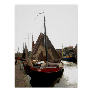 Harbor, boat, sailing poster