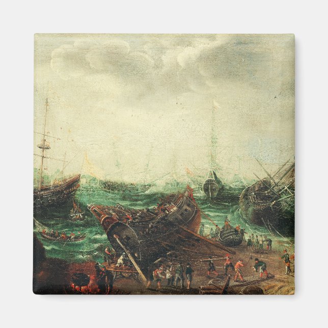 Harbor scene by Adam Willaerts  Magnet (Front)