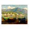 Harbor Scene from Rapallo; Paul Fischer painting