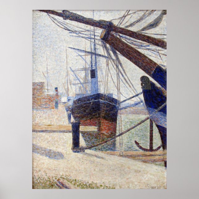 Harbour at Honfleur Poster (Front)