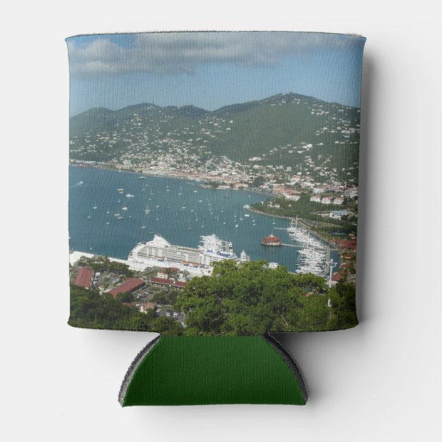 Harbour at St. Thomas US Virgin Islands Can Cooler (Front)