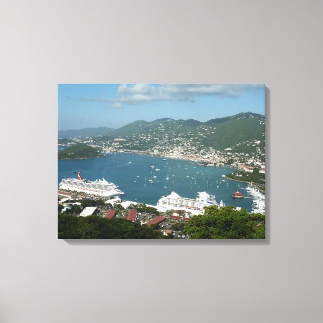 Harbour at St. Thomas US Virgin Islands Canvas Print (Front)