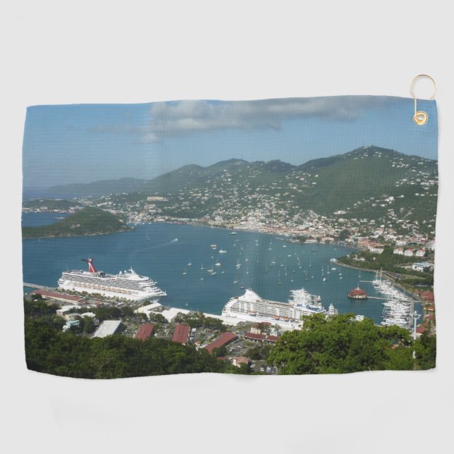 Harbour at St. Thomas US Virgin Islands Golf Towel (Horizontal)