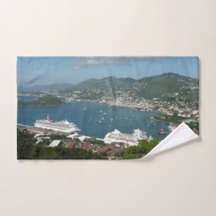 Harbour at St. Thomas US Virgin Islands Hand Towel