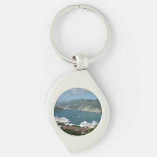 Harbour at St. Thomas US Virgin Islands Key Ring