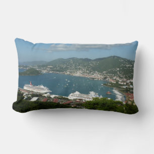 Harbour at St. Thomas US Virgin Islands Lumbar Cushion
